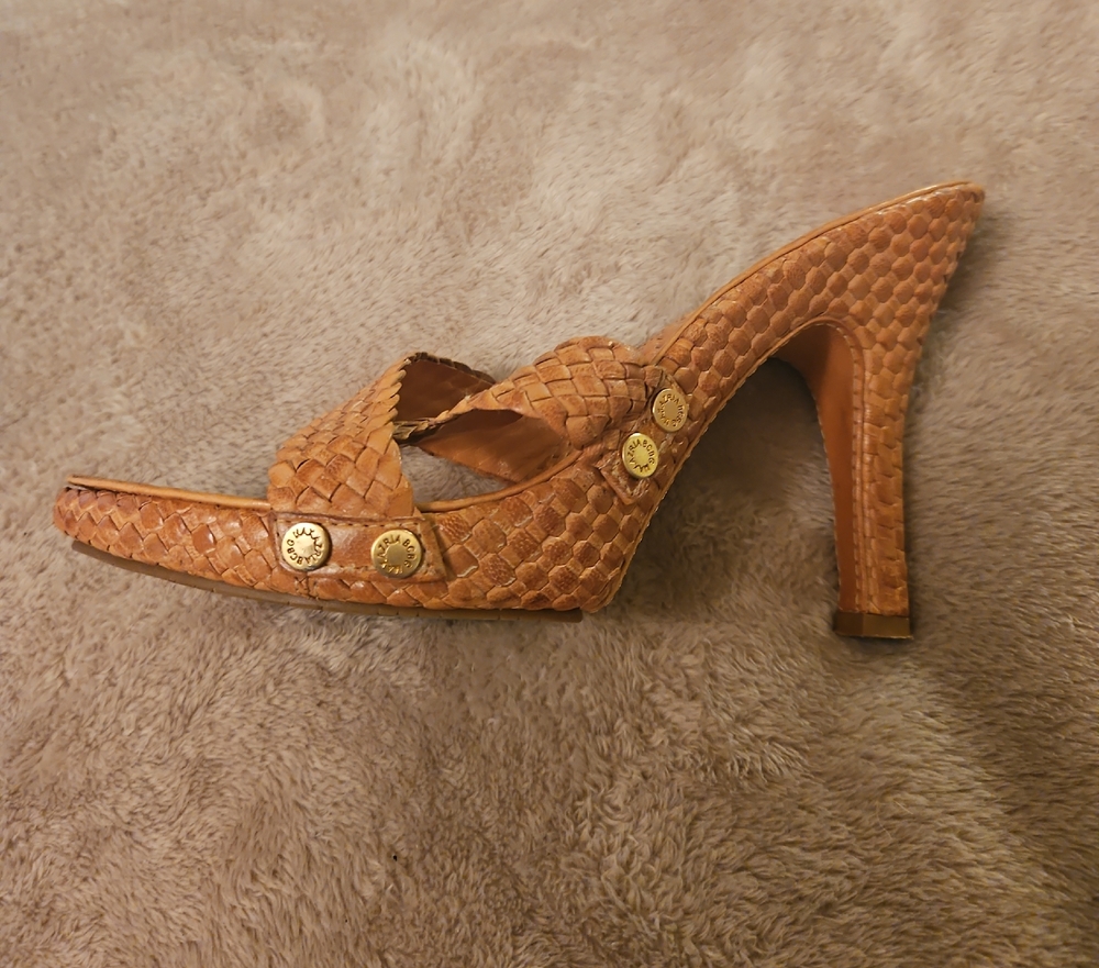 BCBGMaxAzria Tan Woven Heels